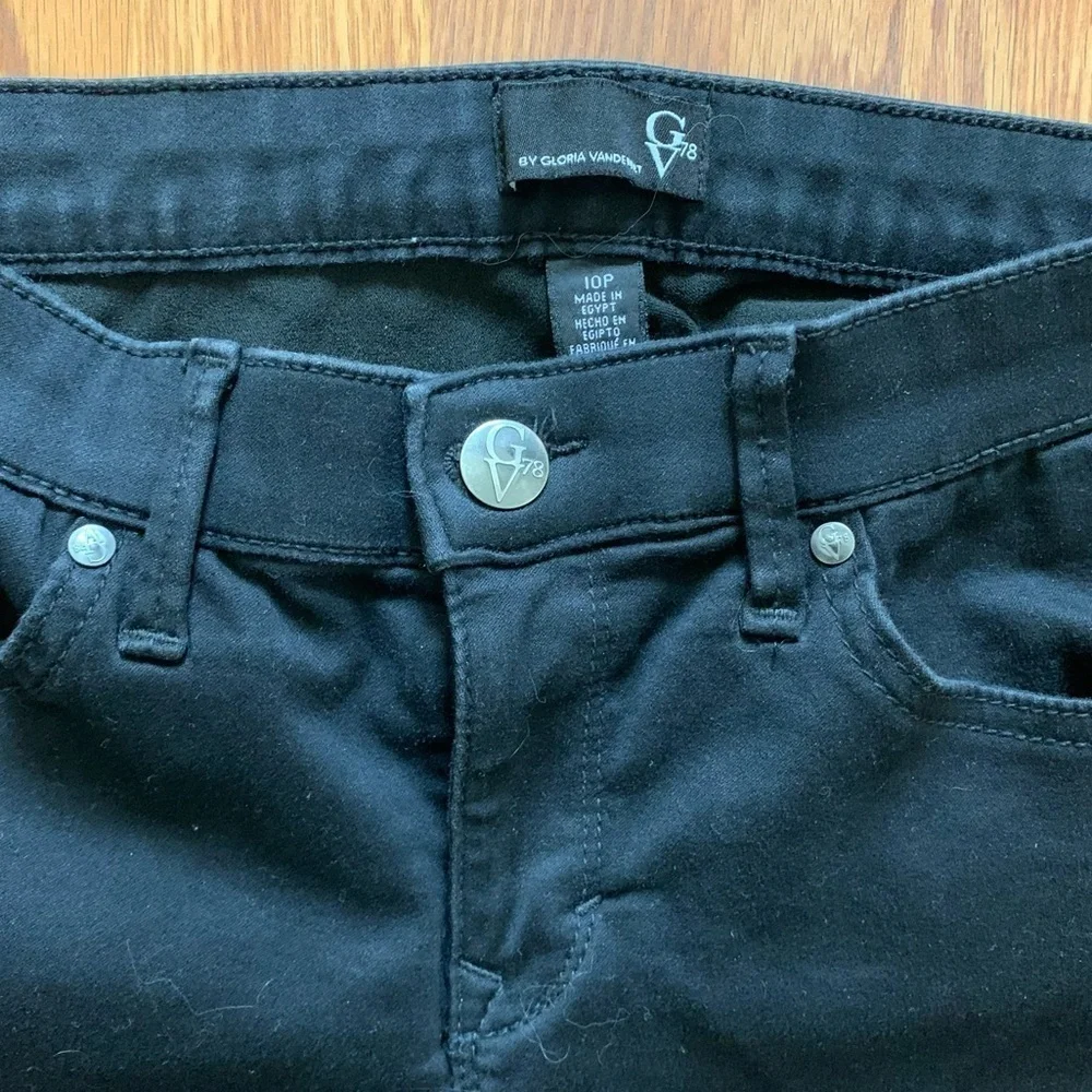 GLORIA VANDERBILT 10 Petite Black Jeans